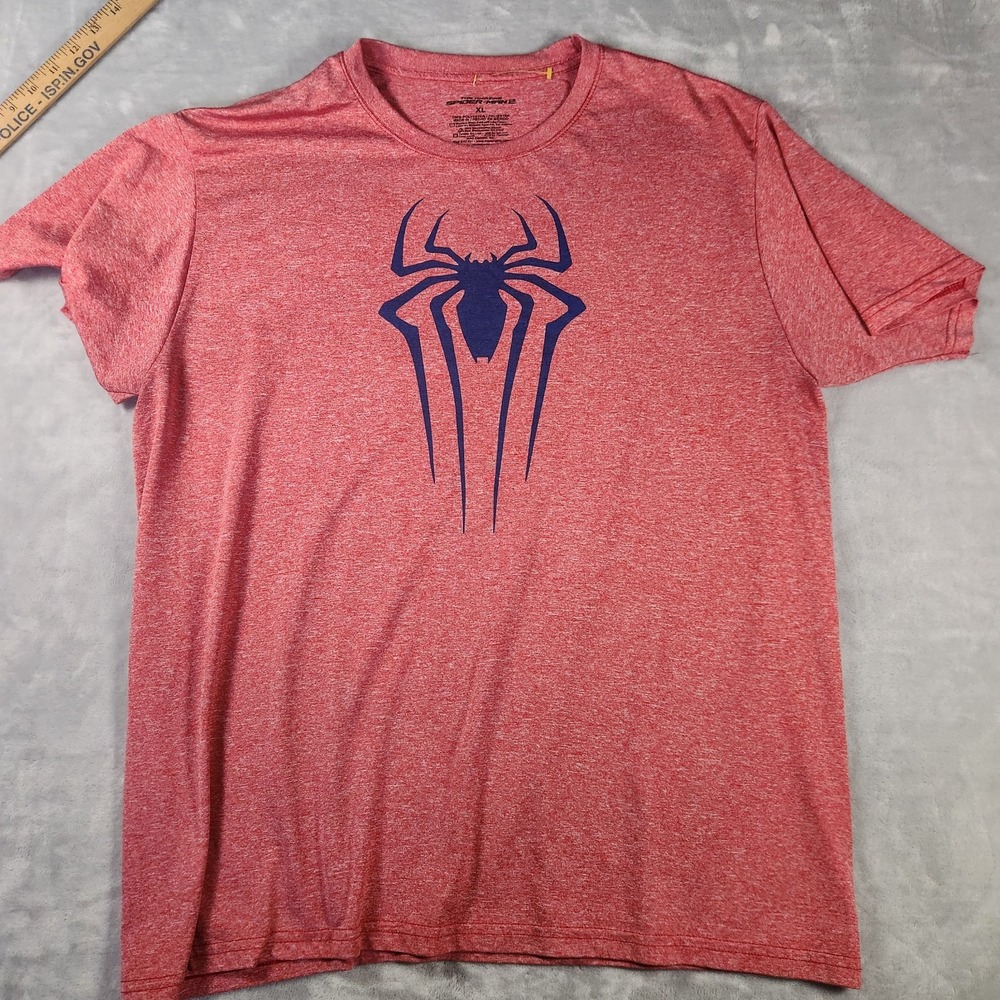 The Amazing Spiderman 2 Mens XL Red Spider Short Sleeve‎ T Shirt 2015